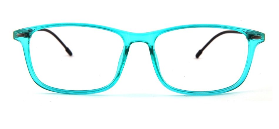 Aqua Blue Square Glasses 110127 3