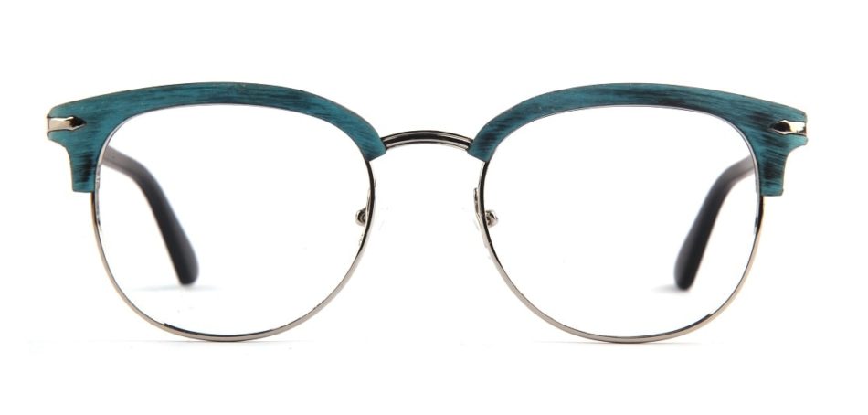 Blue Matte Browline Glasses 010825 3