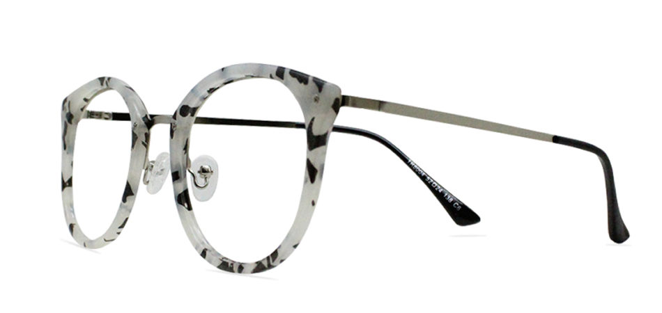 Grey Round Glasses 200434 2